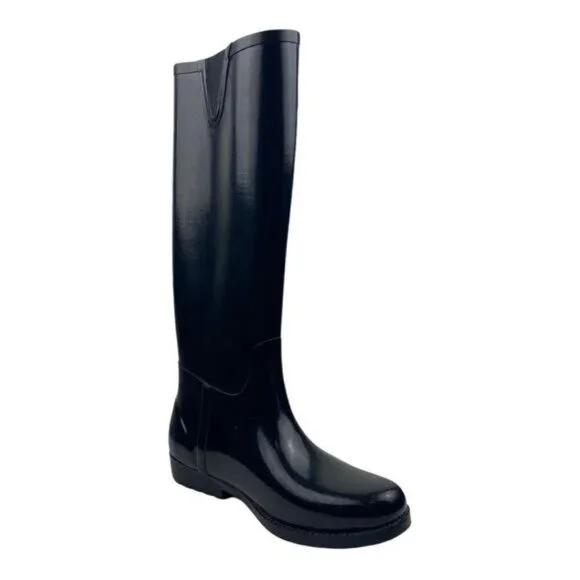 COUGAR WOMENS Black Rider Tall Waterproof Rubber Rain Boots US 6M - Picture 3 of 13